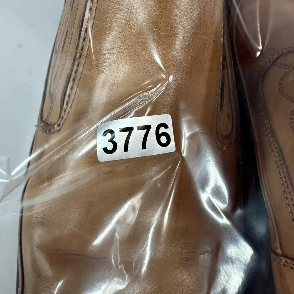 Nicola Barbato Chelsea Boot Mens 41 Tan Italian‎ Leather Slip on Western Square